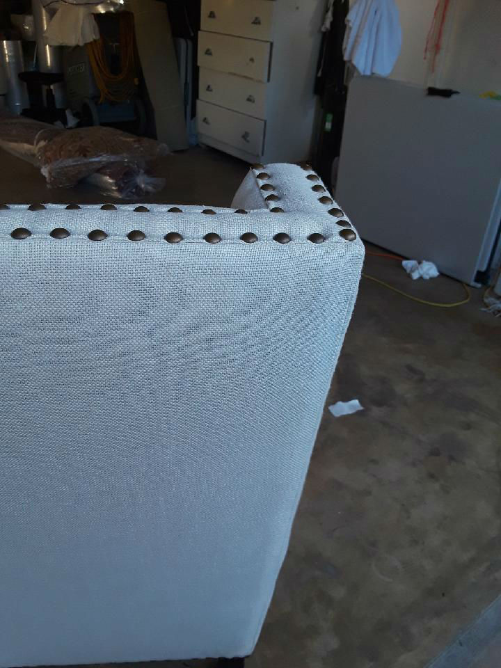 Cleaning Black Grease on White Linen Chair