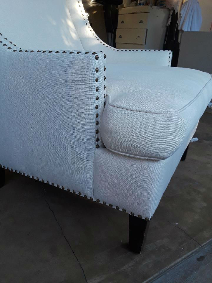 Cleaning Red Wine on White Linen Chair - FiberCare