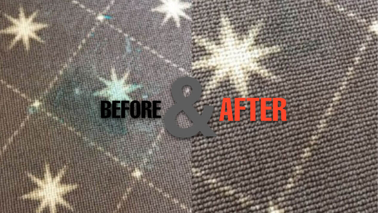 removing stain from carpet before and after